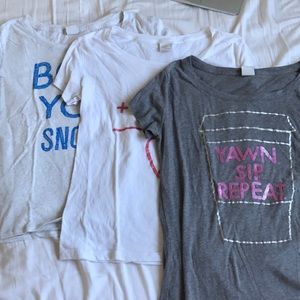 Set of Three Gilly Hicks Pajama Shirts